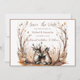 Herfst rustieke herten bruiloft Collectie Save The Date