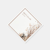 Herfst rustieke herten bruiloft Collectie Servet (Hoek)