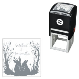 Herfst rustieke herten bruiloft  zelfinktende stempel