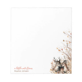 Herfst rustieke herten Custom Notitieblok