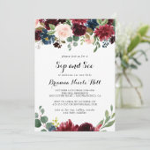 Herfst Rustieke Moderne Kalligrafie Sip and See Kaart (Staand voorkant)