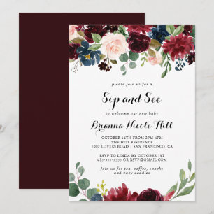 Herfst Rustieke Moderne Kalligrafie Sip and See Kaart