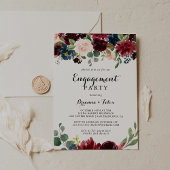 Herfst rustieke moderne kalligrafie verlovingsfees kaart