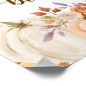 Herfst Rustieke Pompoen Onederful Verjaardagsgaste Poster (Hoek)