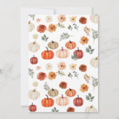 Herfst Rustieke Zoete Eerste Verjaardag Feest Kaart (Achterkant)