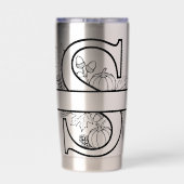Herfst S Monogram Geïsoleerde Drinkbeker (Achterkant)