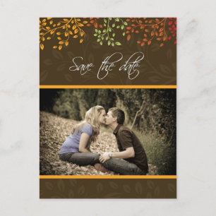 Herfst Save the Date Wedding Invitation Aankondigingskaart