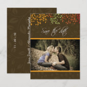  Herfst Save the Date Wedding Invitation Aankondigingskaart (Voorkant / Achterkant)