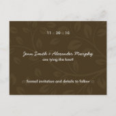  Herfst Save the Date Wedding Invitation Aankondigingskaart (Achterkant)