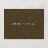 Herfst Save the Date Wedding Invitation Aankondigingskaart (Achterkant)