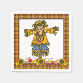 Herfst Scarecrow-papier voor seizoensgebonden luie Servetten (Voorkant)