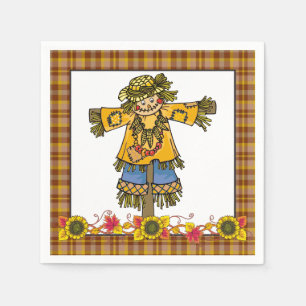 Herfst Scarecrow-papier voor seizoensgebonden luie Servetten