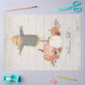Herfst Scarecrow Pumpkin Floral herfst Ontkoppelin Tissuepapier (Craft)