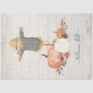 Herfst Scarecrow Pumpkin Floral herfst Ontkoppelin Tissuepapier