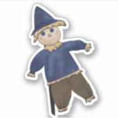 Herfst Scarecrow Sticker (Voorkant)