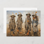 Herfst Scarecrows-Briefkaart Briefkaart (Voorkant / Achterkant)