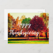 Herfst Scene | THANKSGIVING Briefkaart (Voorkant / Achterkant)