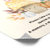 Herfst schattige paddenstoel Time Capsule 1st Birt Poster (Hoek)