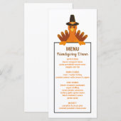 Herfst Schattigee Boerderij Turkije Friendsgiving  Menu (Voorkant / Achterkant)