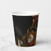 Herfst Schedel Gotische Elegantie Bruiloft  Papieren Bekers (Achterkant)