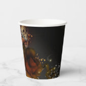 Herfst Schedel Gotische Elegantie Bruiloft  Papieren Bekers (Voorkant)