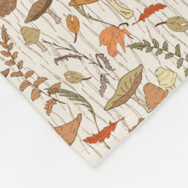 Herfst schimmels en bladeren - naadloos patroon. fleece deken