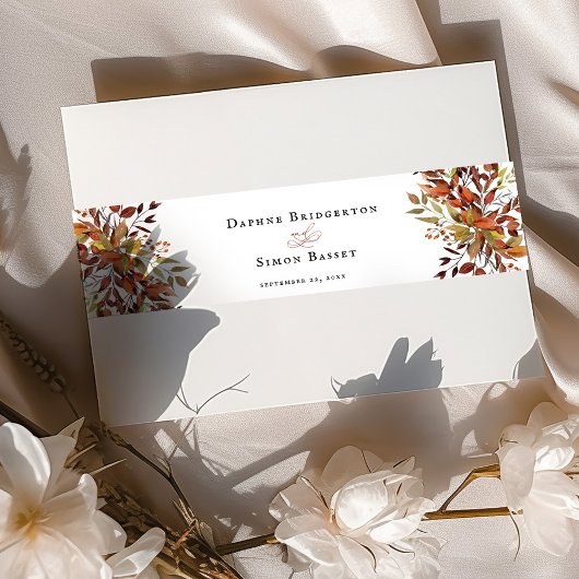 HERFST Script bruiloft Uitnodigingen Wikkel