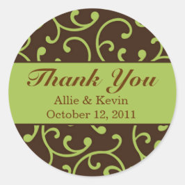 Herfst Scrolls  bruiloft Stickers