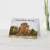 Herfst Season Autumn Blessings Thoughts Kaart (Voorkant)