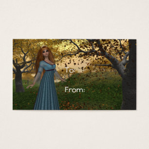 Herfst Season Queen - Fantasy/Autumn Gift Label Visitekaartjes