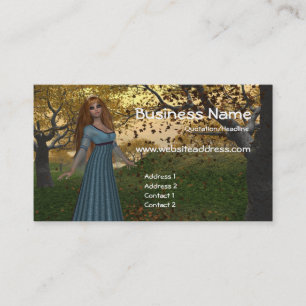 Herfst Season Queen - Fantasy Visitekaartjes