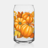 Herfst Seizoen Halloween Pompoenen Patroon Blikvorm Glas (Voorkant)