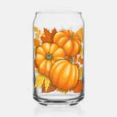 Herfst Seizoen Halloween Pompoenen Patroon Blikvorm Glas (Achterkant)