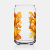 Herfst Seizoen Halloween Pompoenen Patroon Blikvorm Glas (Rechts)