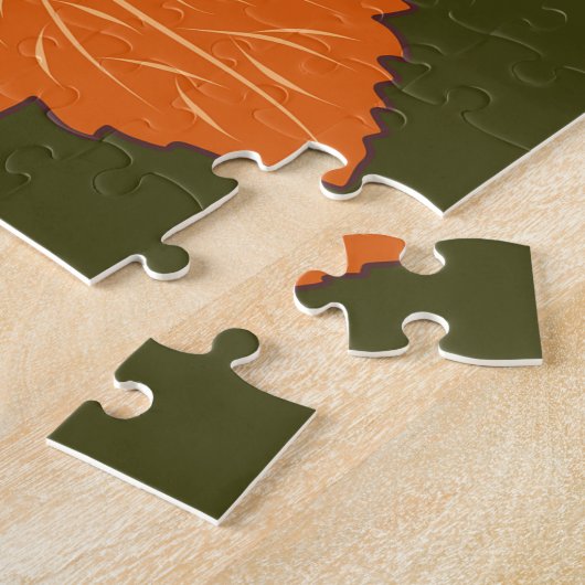 Herfst Seizoen Halloween Pompoenen Patroon Legpuzzel (Zijkant)