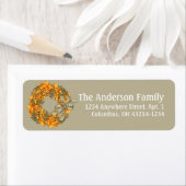 Herfst Seizoen met ontwerp 7 Retouradreslabels Etiket (Insitu)