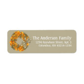 Herfst Seizoen met ontwerp 7 Retouradreslabels Etiket (Voorkant)