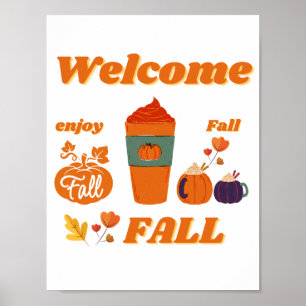 Herfst seizoen ontwerp poster