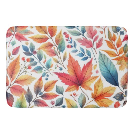 Herfst Seizoen Patroon Herfstbladeren  Badmat (Voorkant)