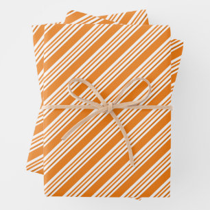 Herfst Seizoen Streep Patroon  Inpakpapier Vel