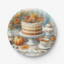 Herfst Seizoen Verjaardag Tea Party Papieren Bordje