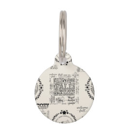 Herfst Sfeer Ronde Hondentag - Aanpasbaar  Huisdierpenning