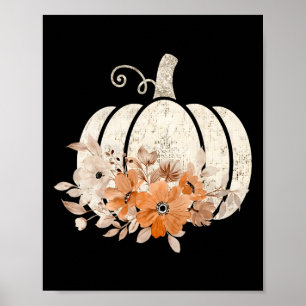 Herfst Shirt Vrouwen Pompoen Herfst Graphic Th Poster