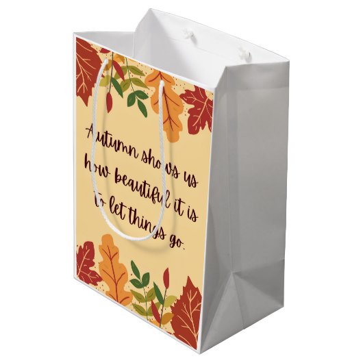 Herfst Shows ons hoe mooi citaat Medium Cadeauzakje (Achterkant Gekanteld)