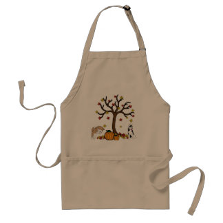 Herfst Siberian Husky Apron Standaard Schort