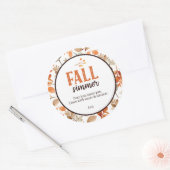 Herfst Simmer Ronde Sticker (Envelop)