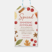 Herfst simmerend potpourri cadeaulabel (Voorkant)