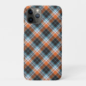 Herfst Sinaasappel Blauw Plaid Patroon Case-Mate iPhone Case (Achterkant)