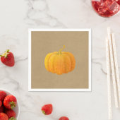 Herfst Sinaasappel Glitter Autumn Pumpkin Kraft Servetten (Insitu)