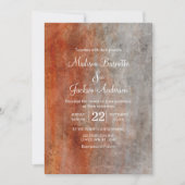 Herfst Sinaasappel grijs Waterverf bruiloft uitnod Kaart (Voorkant)